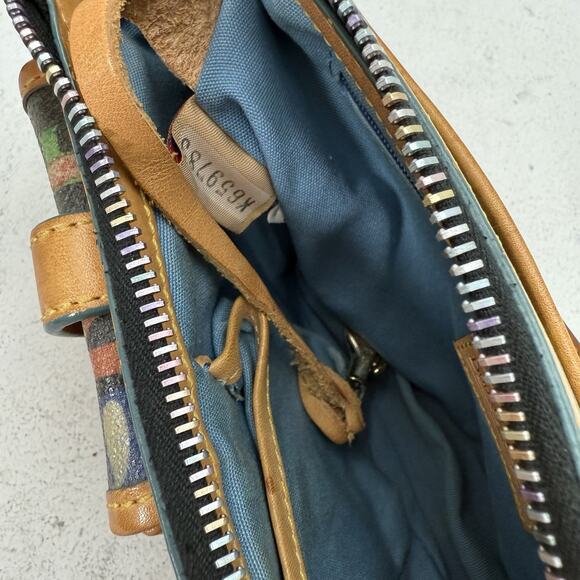 Dooney & Bourke It Bag Y2K Multicolor Logo Canvas Baguette Shoulder Bag Doodle - Picture 8 of 13